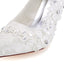 Ivory Ankle Lace Wedding Shoes, Lace Appliques Wedding Party Shoes L-941