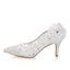 Princess Ivory Lace Wedding Shoes with Flowers, Pretty Woman Shoes L-943