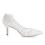 Princess Ivory Lace Wedding Shoes with Flowers, Pretty Woman Shoes L-943