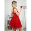 Cute A-Line Straps Red Homecoming Dresses,Sleeveless Short Prom Dress With Sequins DM472