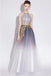 A Line Halter Tulle Long Prom Dresses With Appliques DML28