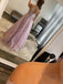 Off Shoulder Lilac Lace Long Prom Dresses, Formal Evening Dresses DMP325