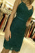 Dark Green Lace Short Prom Homecoming Dress, Formal Graduation Evening Dresses DMHD15