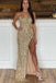 Fuchsia Sequins Mermaid Sheath Prom Dress Long Shiny Evening Party Dresses DMP124
