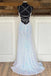 Silver Sequin V-Neck Empire Mermaid Long Prom Dress Evening Dresses DM2027