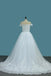 New Arrival Off The Shoulder A Line Wedding Dresses Tulle With Applique Sweep Train DME71