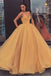 Sweetheart Yellow Long Modest Prom Gown, Long A-line Fashion Prom Dress DMP79