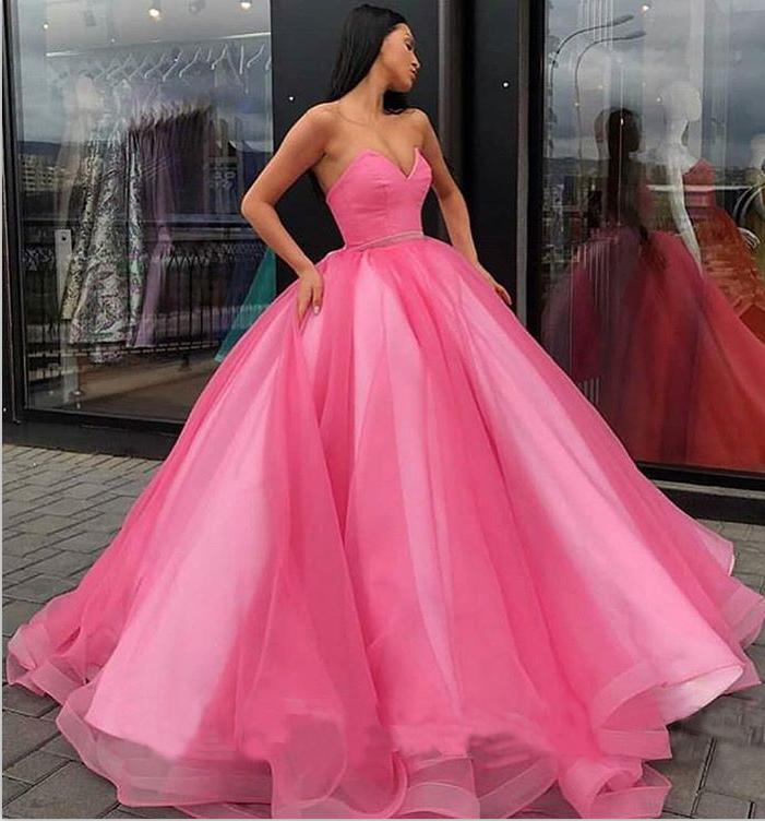 Sweetheart Yellow Long Modest Prom Gown, Long A-line Fashion Prom Dress DMP79