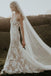 Rustic Floral Lace Mermaid Wedding Dress Sheath Deep V-Neck Bridal Gown DMW22