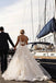 Gorgeous Tulle A-line Backless Boho Floral Appliques Beach Wedding Dresses DMW7