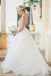 Simple A line Tulle Wedding Dresses, Cheap Long Prom Dress DMC69