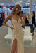 Spaghetti Straps Sequins Mermaid Prom Dresses, Sparkly Slit Long Formal Gown DMP173