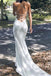 Sexy Backless Mermaid Beach Wedding Dresses, Simple Ivory Bridal Gown DM1931