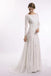 Elegant Lace Bridal Dress, Long Sleeves Backless Beach Wedding Dresses DMN91