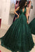 Shinny Green Sequined Ball Gown Cheap Prom Dress, Quinceanera Dresses DMH73