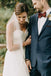 Simple A-line Chiffon Sweetheart Strapless Wedding Dresses, Beach Bridal Gowns DM1885