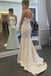 Simple Mermaid Ivory Strapless Wedding Dresses With Train, Wedding Gown DM1808
