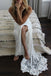 Romantic Boho Backless Lace Mermaid Long Wedding Dress DMC81
