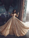 Sparkly A Line Elegant Long Prom Dress, Evening Party Dresses DMP68