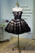 Black A Line Tulle Sweetheart Homecoming Dresses, Short  Prom Dress DMN52