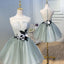 A Line Tulle Flowers Short Homecoming Dresses, Cheap Party Dress DMN51