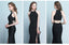 Charming Simple Style Long Sheath Sexy Cheap Black Prom Dresses K703