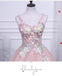 Pink A Line Tulle Spaghetti Straps Homecoming Dresses With Appliques DMN54