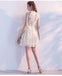 Cute A Line Lace Short High Neck Homecoming Dresses,Sweet 16 Dress DMC60