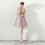 A Line Off the Shoulder Tulle Homecoming Dresses,Short Prom Dress DMC61