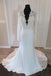 beautiful Sexy Deep V-Neck Lace Top Long Sleeve Mermaid Wedding Dress DM803