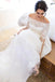 Tulle A-line Off-the-Shoulder 3/4 Sleeves Wedding Dresses, Bridal Gown DM1903