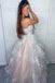 V Neck A Line Lace Appliques Long Prom Dress, Evening Party Dresses DMP106