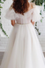 A-line Off White Short Sleeves Long Prom Dresses Organza Evening Dress DMS57