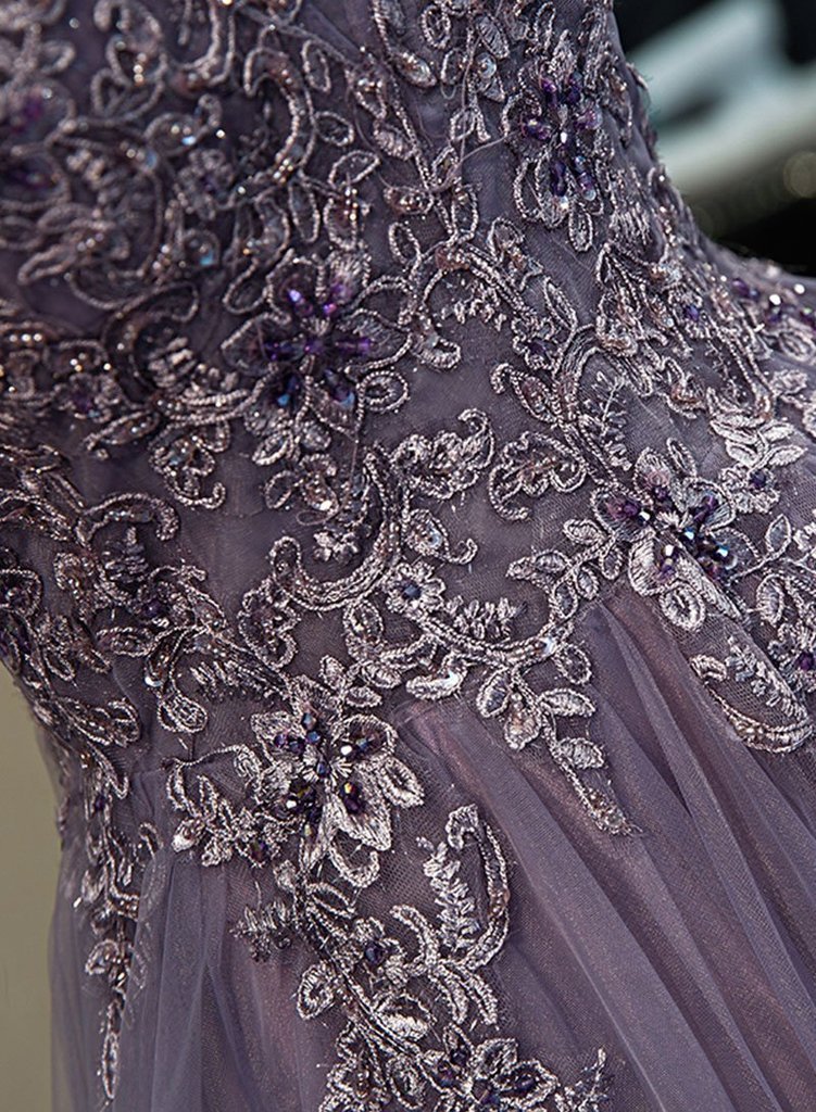 Beautiful Spaghetti Straps Lace Appliques Long Prom Dresses Evening Dresses DMR49