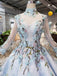 Stunning Light Blue Ball Gown Wedding Dresses, Quinceanera Dresses DMJ98