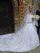 Off the Shoulder Long Sleeves Wedding Dresses With Cathedral Train DMP83
