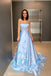 Simple A-Line Strapless Floral Appliques Satin Long Prom Dresses DMP015