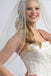 One Layer Fingertip Beading Edge Wedding Veil with Crystals and Sequins WV2