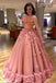 Pink Long Ball Gown Prom Dress, Quinceanera Dresses, Sweet 16 Dresses DMG85