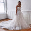 Gorgeous Sweetheart Sleeveless A Line Tulle Wedding Dresses with Floral Appliques DMW34