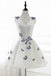 V-Neck Ivory Short Chic Butterfly Ivory A Line Short Homecoming Dress DMA62