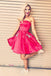 Simple A Line Strapless Short Homecoming Dress with Pockets DMO4