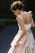 A Line Scoop  Neck Chiffon Long Beach Wedding Dress with Irregular Skirt DMW47