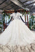 Elegant Ball Gown Big Wedding Dresses, Appliques Bridal Dress with Short Sleeves DMN73