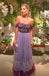 A Line Tulle Long Prom Dress, Off the Shouder Dance Dresses, Evening Party Dresses DMP143