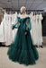 Puff Long Sleeves Off The Shoulder Lace Appliques Tulle Ball Gown Prom Dress DMP261