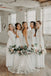 Charming Spaghetti Strap V-neck Long Lace Beach Wedding Dresses DMM91