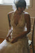 Elegant Deep V Neck  Ivory Lace Wedding Gowns Cheap Bridal Dresses DMP92