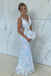 Mermaid V-Neck Sequined Long Prom Dress Formal Evening Dress DMP132