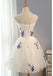 Cheap A-Line Short White Homecoming Dresses,Tulle Summer Prom Dresses for Girls DM409